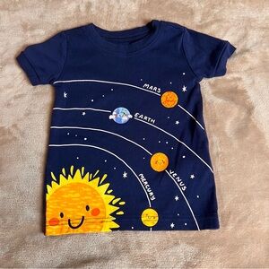 OLD NAVY Blue Cotton Solar System Short Sleeve Graphic T-Shirt - Size 18M to 24M